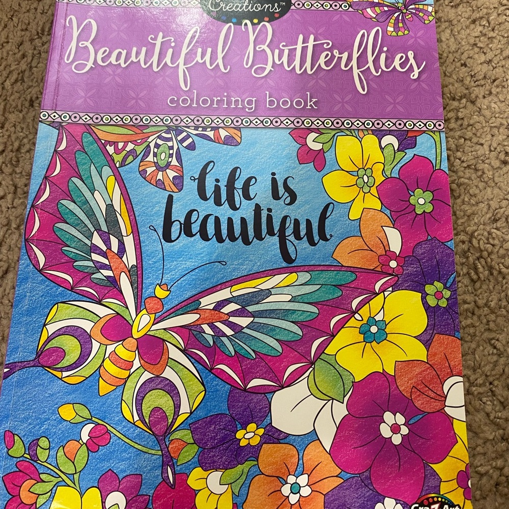 Adult Coloring Book Beautiful Butterfly